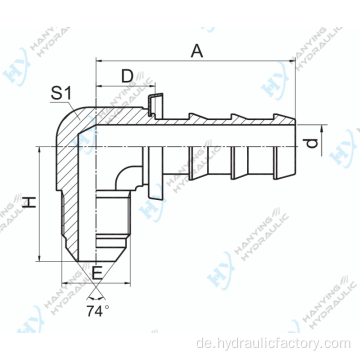 90 JIC MALE 74 KONE HYDRAULIC -ANTWICKEN